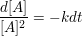 $ \frac{d[A]}{[A]^2}=-kdt $